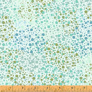 Windham Fabrics, 108" Wide Quilt Back, Splatter Dots in Mint, per half-yard