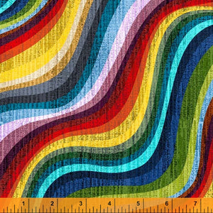 Windham Fabrics, 108" Wide Quilt Back, Terrain Wave in Universe, per half-yard