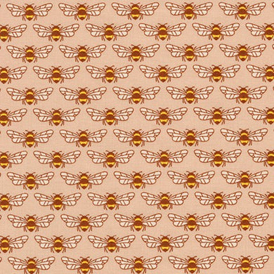 *Closeout Sale* Berry Season, Bees in Peach, per half-yard
