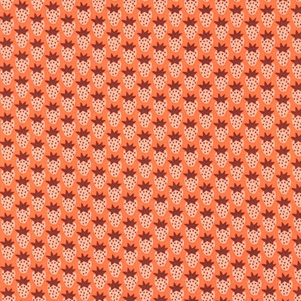 *Closeout Sale* Berry Season, Berries in Orange, per half-yard