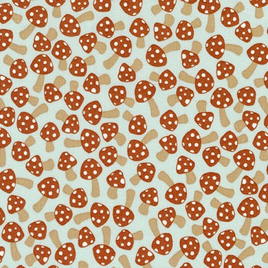 *Closeout Sale* Berry Season, Mushrooms in Desert Green, per half-yard