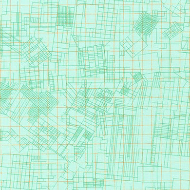 Collection CF, Euclidean in Mint, per half-yard