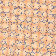 Load image into Gallery viewer, Collection CF, Water Lilies in Cantaloupe, per half-yard