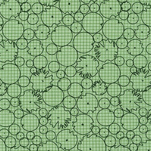Load image into Gallery viewer, Collection CF, Water Lilies in Green, per half-yard