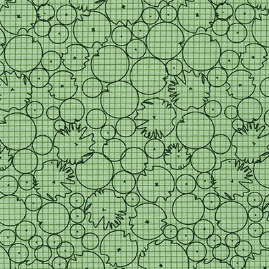 Collection CF, Water Lilies in Green, per half-yard