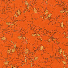 Load image into Gallery viewer, Collection CF, Flora in Orangeade (Gold Metallic), per half-yard