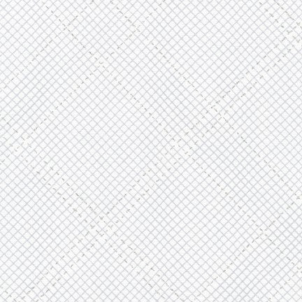 Collection CF, Tartan Single Border in White, per half-yard
