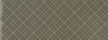 Load image into Gallery viewer, Collection CF, Tartan Single Border in Pewter (Gold Metallic), per half-yard