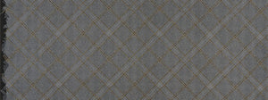 Collection CF, Tartan Single Border in Black (Gold Metallic), per half-yard