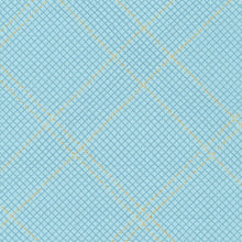 Load image into Gallery viewer, Collection CF, Tartan Single Border in Dusty Blue (Gold Metallic), 18&quot; (LAST PIECE)