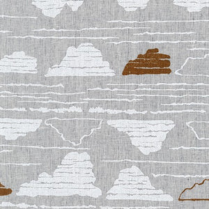 Driftless, Reflections in Charcoal, Cotton/Linen Blend per half-yard