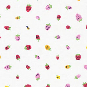 *Closeout Sale* Escargot For It! White Strawberries, per half-yard