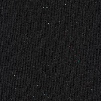 Essex Yarn Dyed Speckle, Black, per half-yard