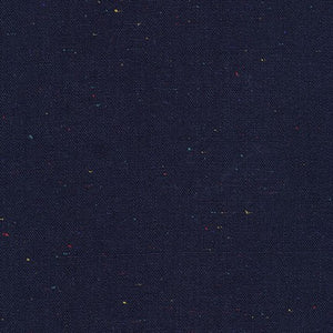 Essex Yarn Dyed Speckle, Navy, per half-yard