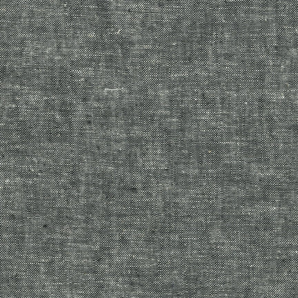 Essex Yarn Dyed, Black, per half-yard