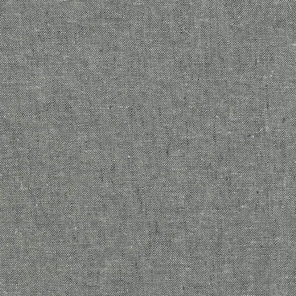 Essex Yarn Dyed, Graphite, per half-yard