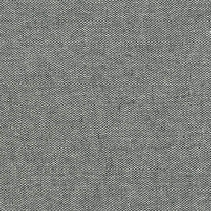 Essex Yarn Dyed, Graphite, per half-yard