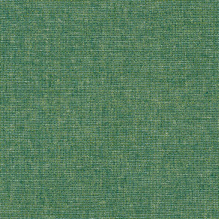 Essex Yarn Dyed Metallic, Emerald, per half-yard