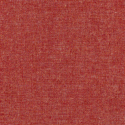 Essex Yarn Dyed Metallic, Ruby, per half-yard