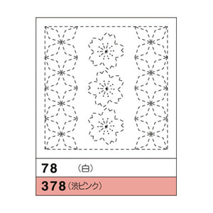 Olympus #78 #378 Hana-Fukin Sashiko Sampler - Sakura & Kaku-Shippo (White OR Pink)