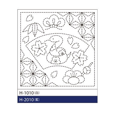 Olympus #H-1010, #H-2010 Hana-Fukin Sashiko, Snake & hanabishi (White OR Blue)