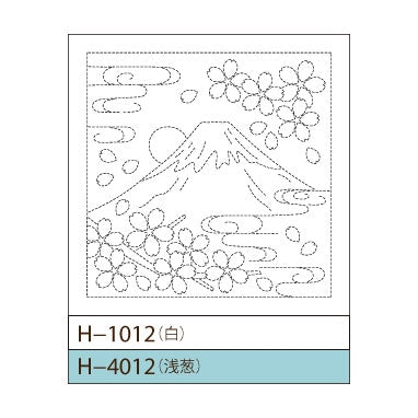 Olympus #H-1012, #H-4012 Hana-Fukin Sashiko, Fuji & Sakura (White OR Light Blue)