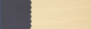 Harriot, Scallop Single Border in Steel, per half-yard