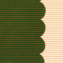 Load image into Gallery viewer, Harriot, Scallop Single Border in Basil, 44&quot; (Last Piece)