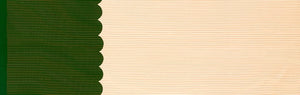 Harriot, Scallop Single Border in Basil, 44" (Last Piece)