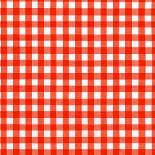 Load image into Gallery viewer, Kitchen Window Wovens, Small Gingham in Flame, per half-yard