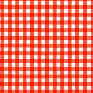 Kitchen Window Wovens, Small Gingham in Flame, per half-yard