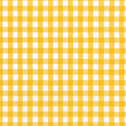 Kitchen Window Wovens, Small Gingham in Grellow, per half-yard