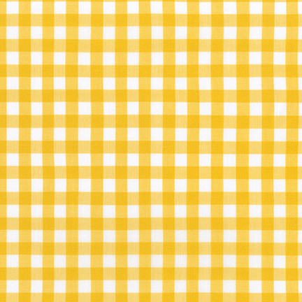 Kitchen Window Wovens, Small Gingham in Grellow, per half-yard