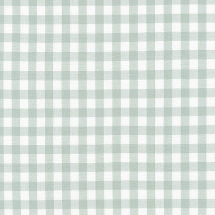 Kitchen Window Wovens, Small Gingham in Desert Green, per half-yard