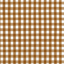 Load image into Gallery viewer, Kitchen Window Wovens, Small Gingham in Roasted Pecan, per half-yard