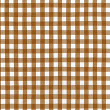 Load image into Gallery viewer, Kitchen Window Wovens, Small Gingham in Roasted Pecan, 47&quot; (End of Bolt)