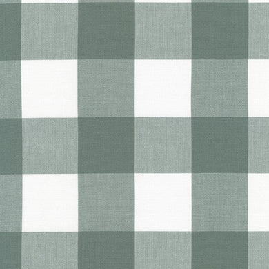 Kitchen Window Wovens, Large Gingham in Shale, per half-yard