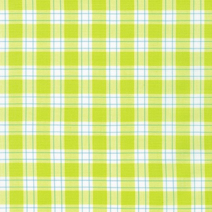 Kitchen Window Wovens, Plaid in Cactus, per half-yard