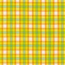 Load image into Gallery viewer, Kitchen Window Wovens, Plaid in Saffron, per half-yard