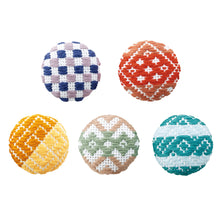 Load image into Gallery viewer, Olympus Japanese Kogin Covered Buttons, set of 5 - Select Design