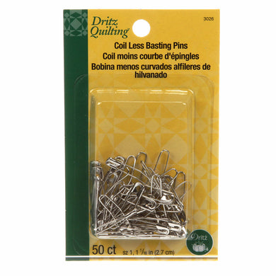 Dritz Coil-less Curved Safety Pin 1 1/16in, Size 1, 50ct