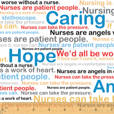 Calling All Nurses Collection, Words by Windham Fabrics, per half yard