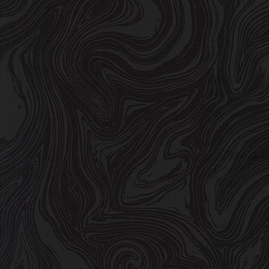 Contour in Jet, by Pen and Ink, per half-yard