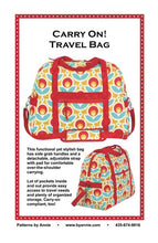 Load image into Gallery viewer, Carry On Travel Bag, Patterns by Annie