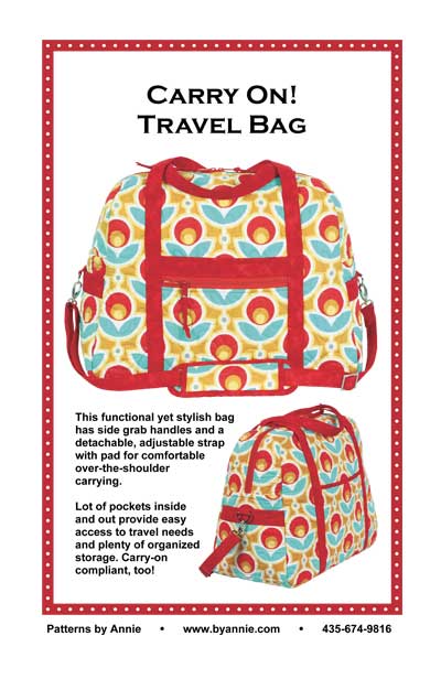 Carry On Travel Bag, Patterns by Annie
