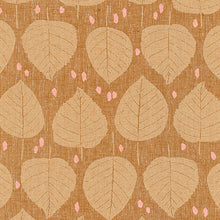 Load image into Gallery viewer, Quarry Trail, Leaves in Roasted Pecan, Essex Cotton/Linen Blend per half-yard