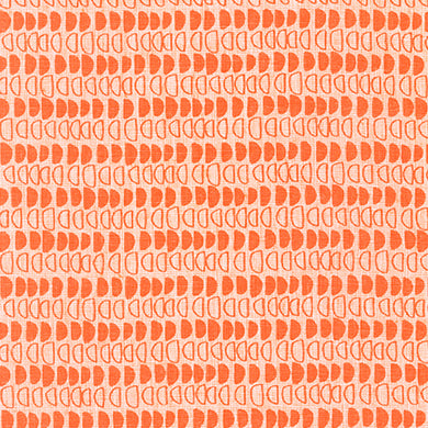 Quarry Trail, Half Moons in Orangeade, Essex Cotton/Linen Blend per half-yard