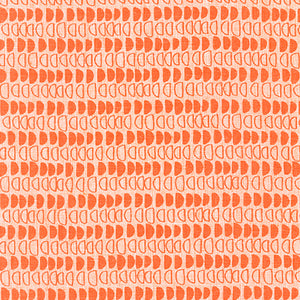 Quarry Trail, Half Moons in Orangeade, Essex Cotton/Linen Blend per half-yard