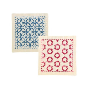 Olympus Japanese Hitomezashi Sashiko Coasters Kit (set of 2) - Select Design