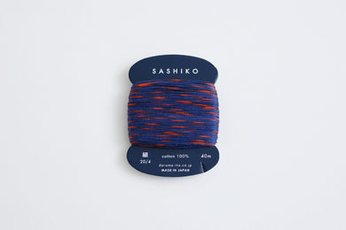 Daruma Sashiko Thread (Thin Type) – 2-colour Variegated in 40m Card Bobbin, 3 colours available